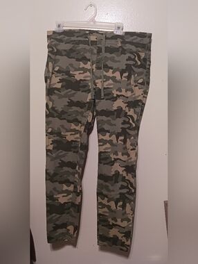 lei Womens Olive and Tan Camo Pants Xl A-37
